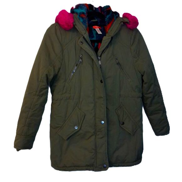 Aqua Girls Winter Multicolor Parka Jacket Coat Size XL - Picture 1 of 7